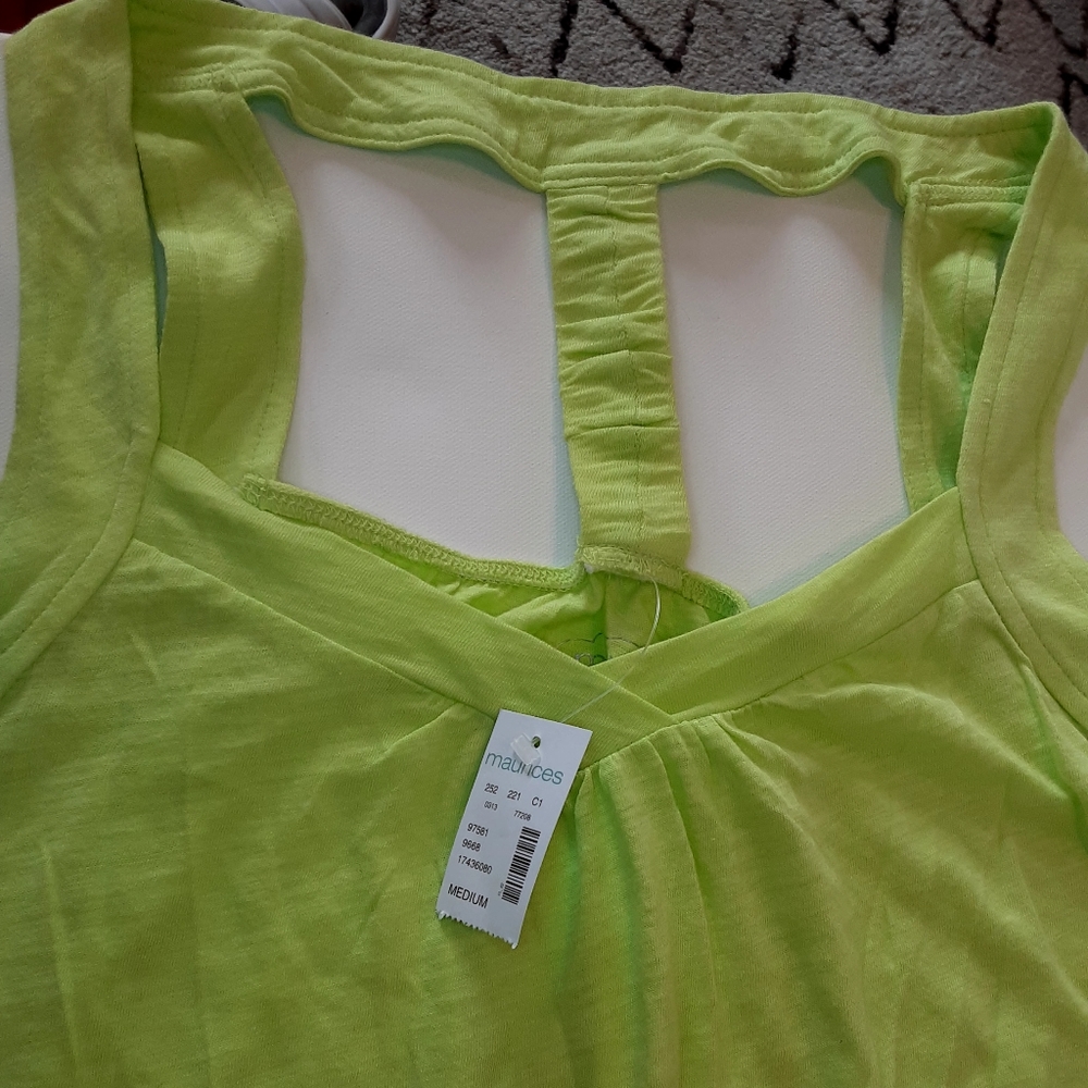 Maurices Womans racer style type back tank size M